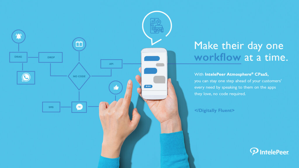 IntelePeer “Digitally Fluent” campaign key visual for IT leaders