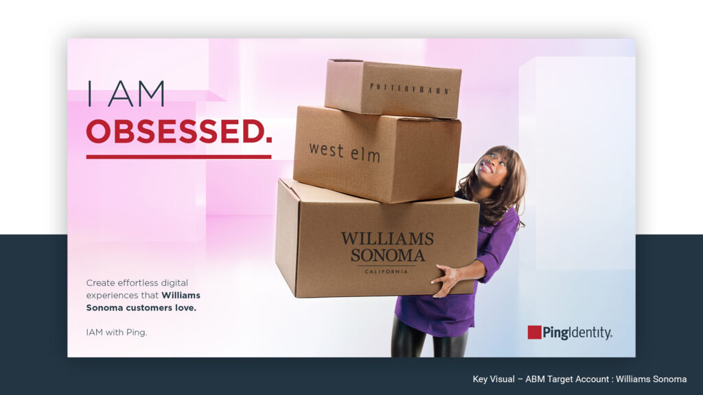 Ping Identity “I AM obsessed” campaign creative